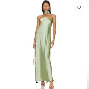 WeWoreWhat Strapless Silky Maxi Dress